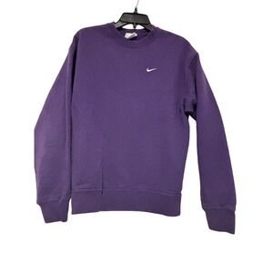NIke sports active sz XS oversized purple sweatshirt embroidered logo #1152